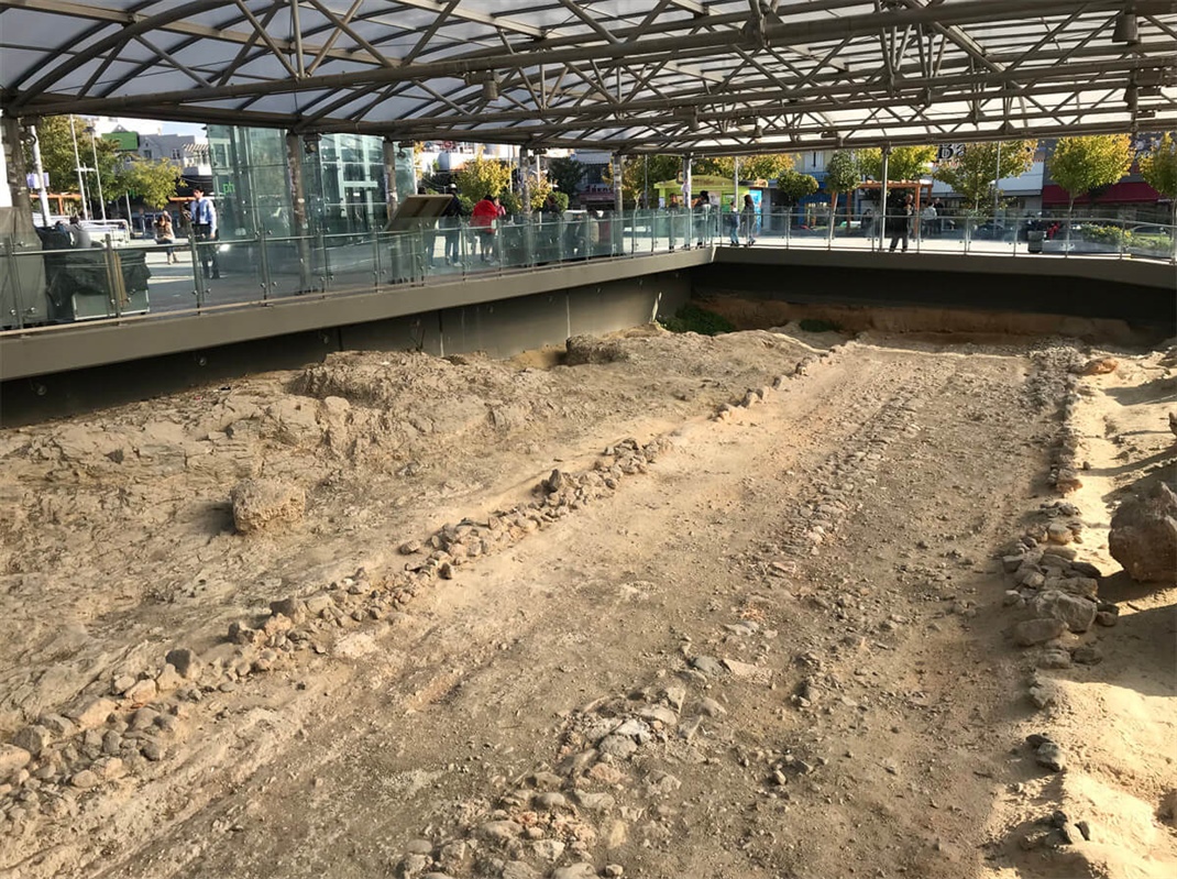 Part of ancient Iera Odos (Sacred Way), Egaleo Metro Station, Estavromenou Square, Municipality of Egaleo